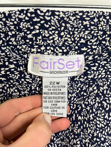 Retro Fairset Floral Fabric Button Front Skirt (22)