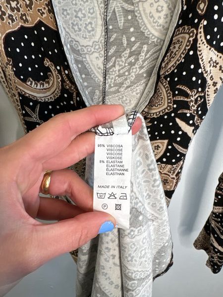 James Lakerland V-Neck Patterned Midi Dress (44)