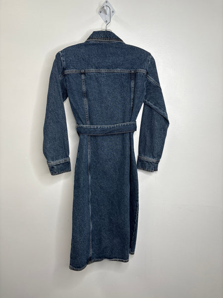 Zara Medium Length Denim Coat (S)