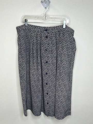 Retro Fairset Floral Fabric Button Front Skirt (22)