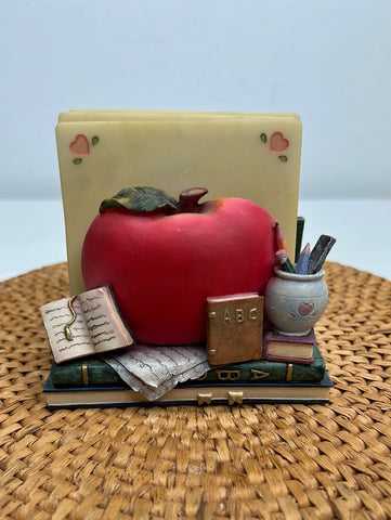 Set of 4 A. Richesea Carparatian Ceramic Apple and Book Design Coster mug