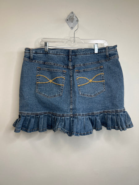 Venezia Denim Mini Skirt With Ruffles (18)