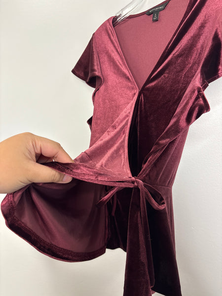 Banana Republic Velvet Wrap Top (L)
