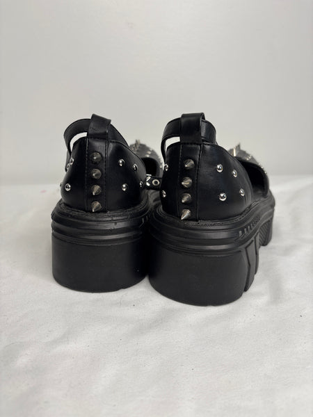 Koi Footwear Perfect Storm Grunge Platform Mary Janes (US 6)