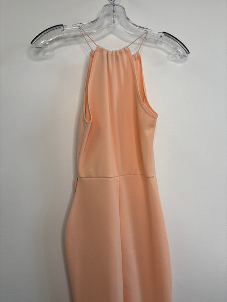 NWT Missguided Peach Halter Wrap Bodycon Midi Dress (US 2)