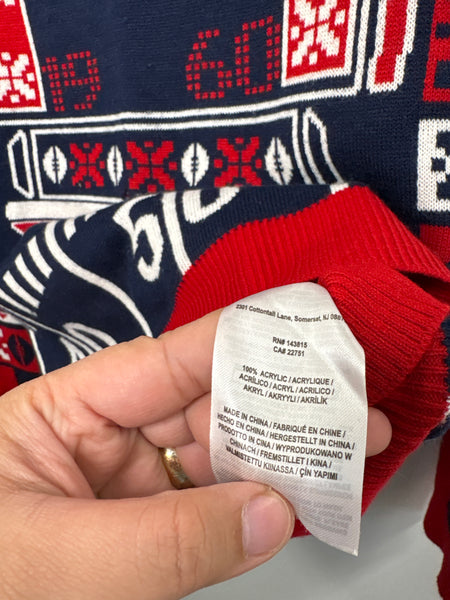 NFL Team Apparel New England Patriots Light-Up LED Football Sweater (M)