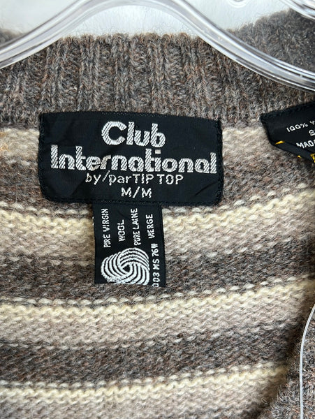NWT Club International Wool V-Neck Sweater (M)