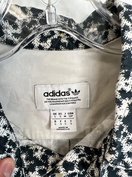 Adidas Forest Green Spotted Short-Sleeved Button-Up Shirt (S)