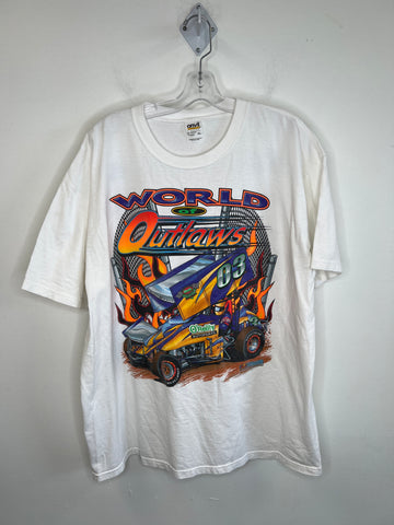 Vintage World Of Outlaws Graphic T-shirt (XL)