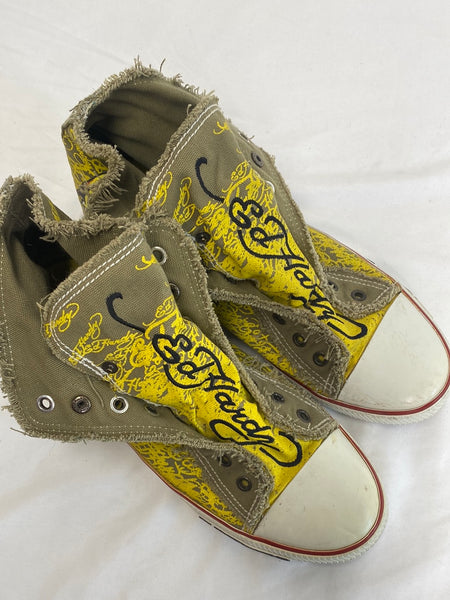Ed Hardy No Laces High Top Shoes (10)