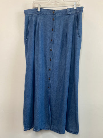 Retro AE Sports Denim Maxi Skirt (3X)