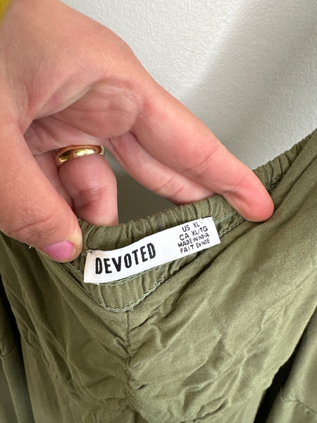 Devoted Eyelet Tiered Midi Dress (XL)