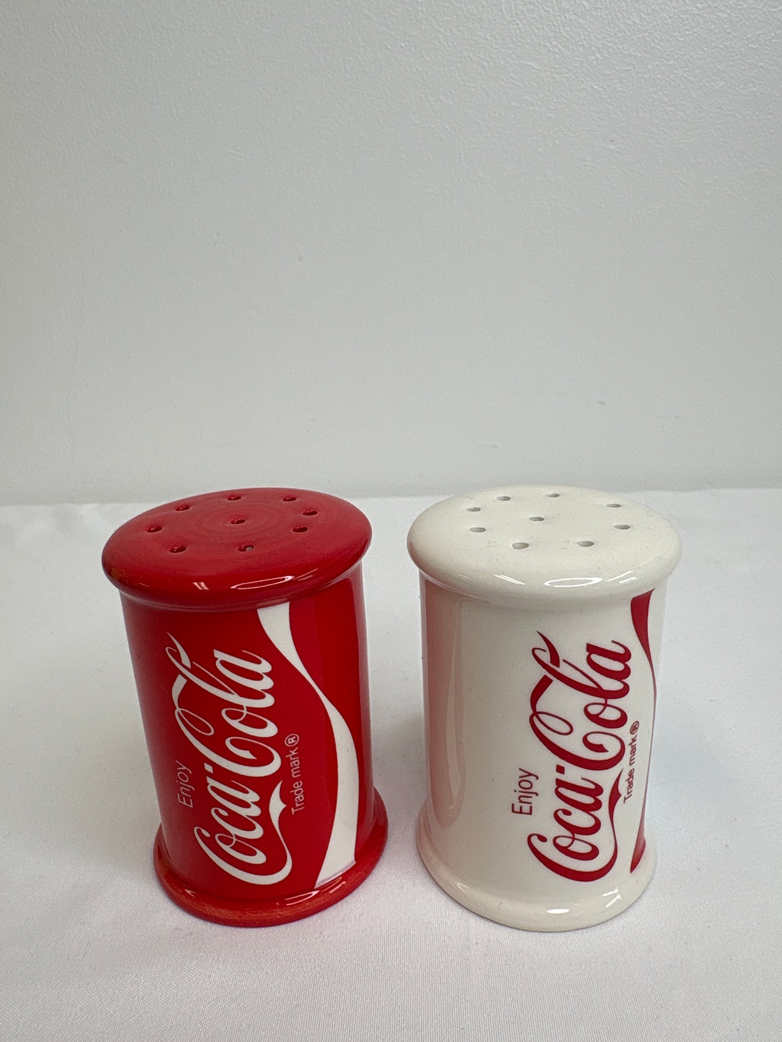 Vintage Set Of 2 Coca-Cola Salt and Pepper Shakers