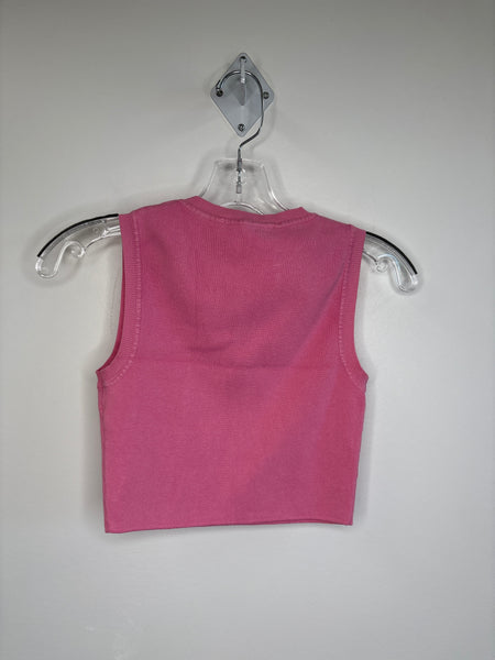 Zara Halter Ribbed Cropped Top (M)