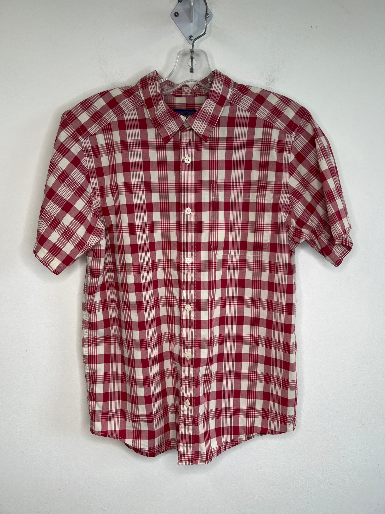 Patagonia Red Plaid Short-Sleeved Button-Up Shirt (S)