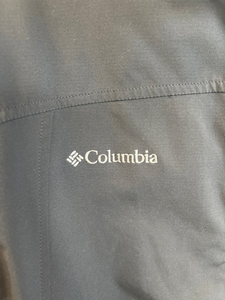 Columbia Black Zip-up Rain Jacket (L)