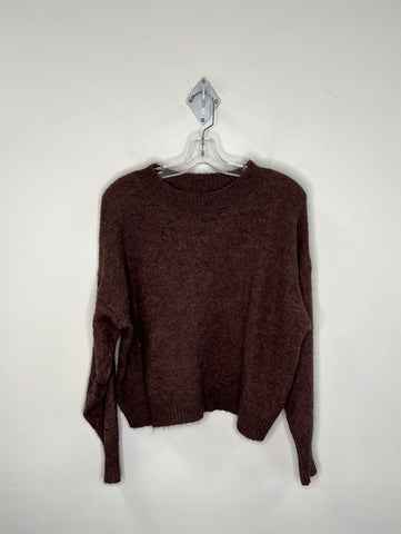 ICHI Alpaca-Blend Loose Cropped Sweater (L)