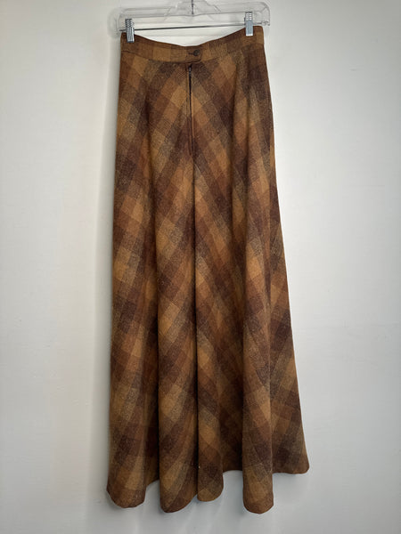 Vintage Mister Leonard Plaid Back Quarter Zip Maxi Skirt (12)