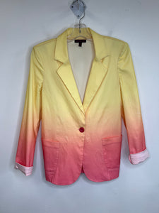 Material Girl By Madonna Yellow To Peach Ombré Blazer (L)