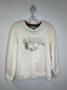 Northern Reflections Cream "Winter In The Country" Sweater (L)