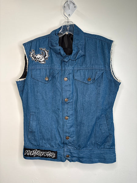 Stranger Things Inspired Hellfire Club Denim Battle Vest (2XL)