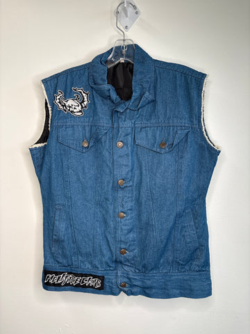 Stranger Things Inspired Hellfire Club Denim Battle Vest (2XL)
