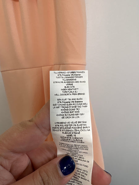NWT Missguided Peach Halter Wrap Bodycon Midi Dress (US 2)