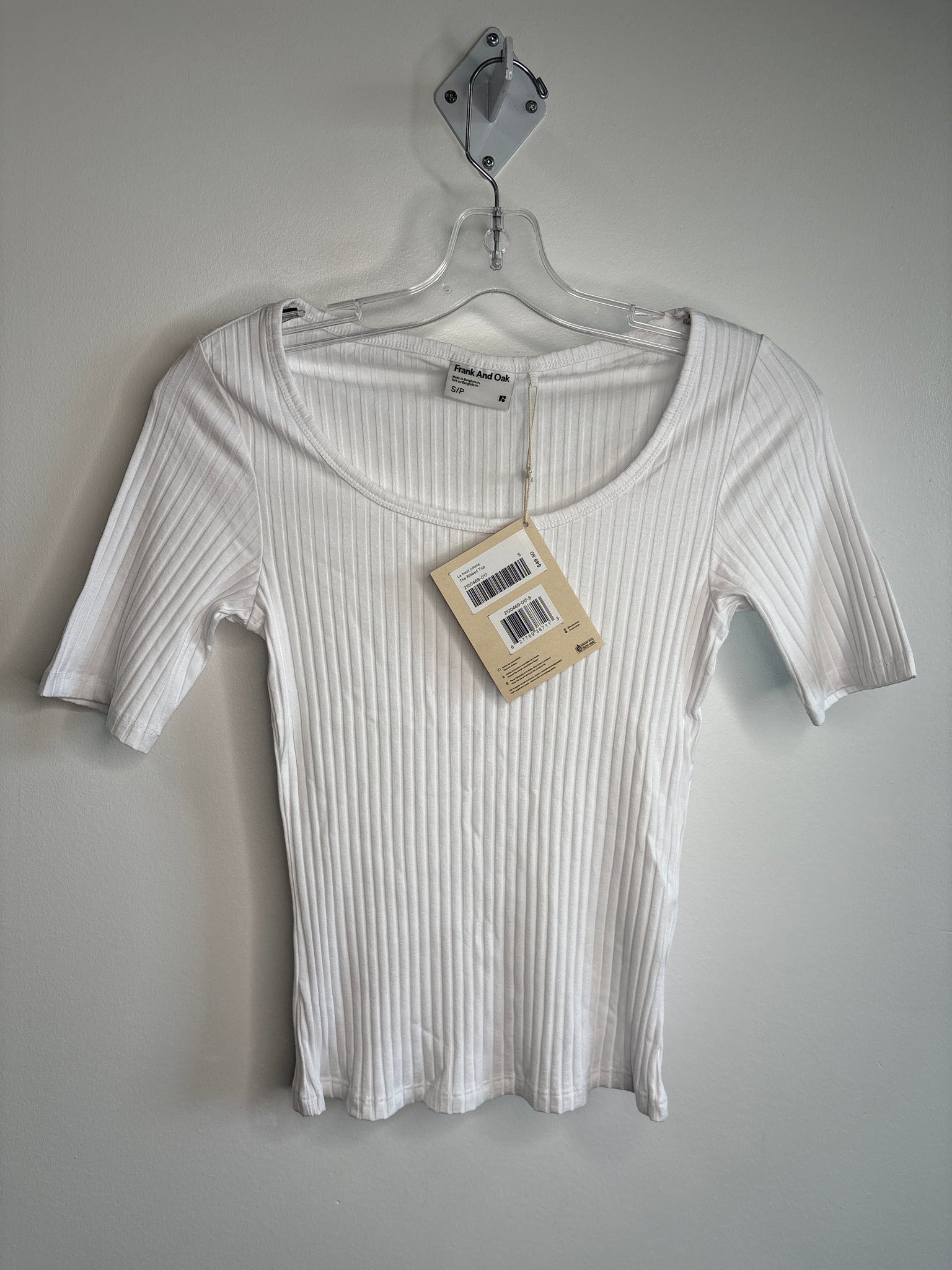 NWT Frank And Oak Slim Ribbed Top (S)