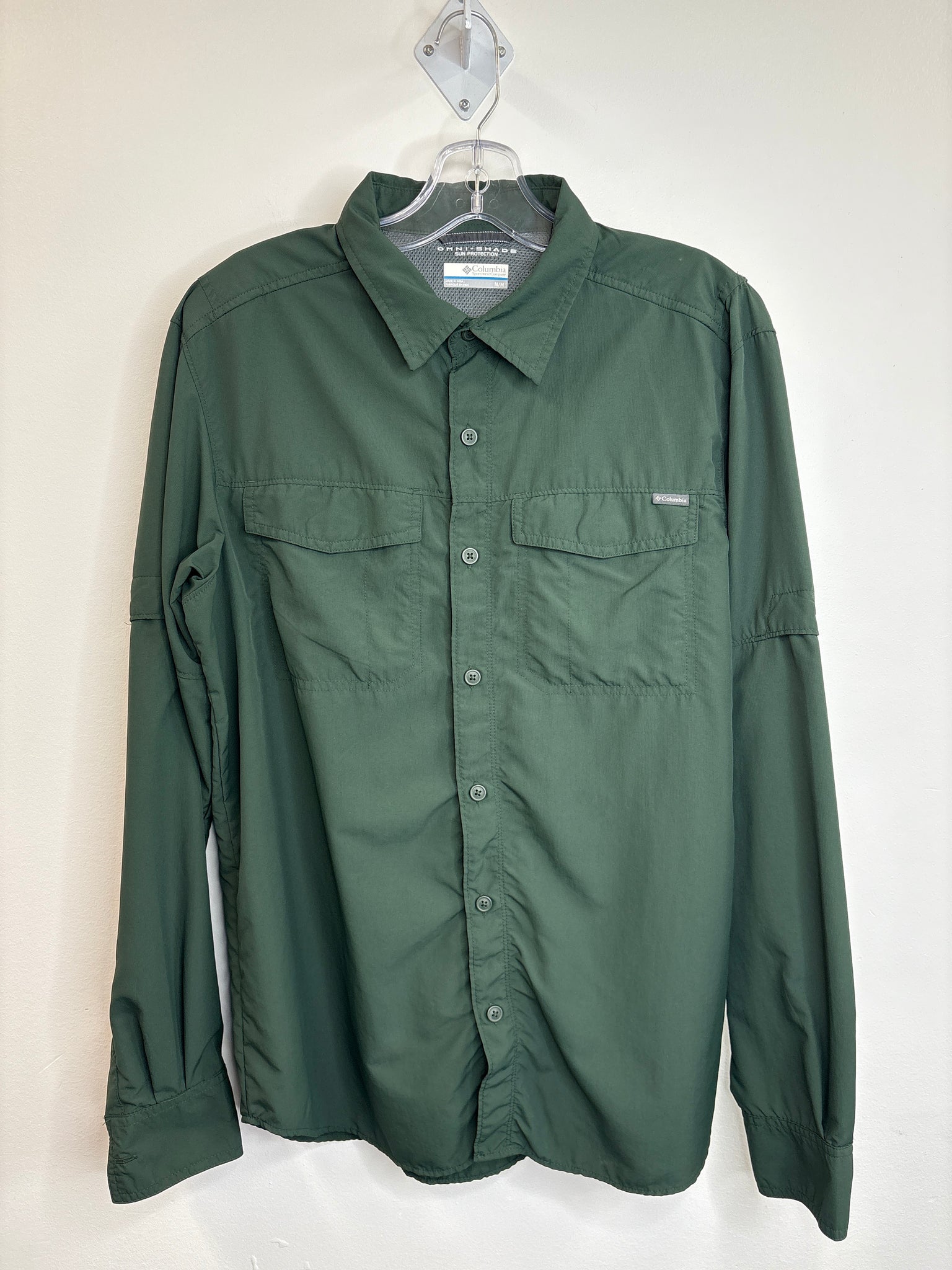 Columbia Omni-Shade Sun Protection Button-Up Long-Sleeve Shirt (M)