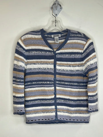Vintage Northern Reflections Crocheted Cardigan (M)
