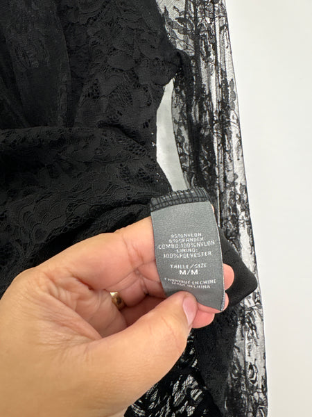 Suzy Shier Lace Long-Sleeve Top (M)