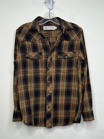 Plaid Long Sleeve Button Up Shirt (S)