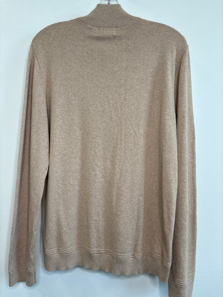 Topman 1/4 Zip Knit Long Sleeve Sweatshirt (L)