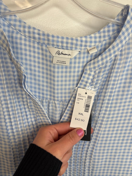 NWT Reitmans Plaid Sleeveless Blouse (XXL)