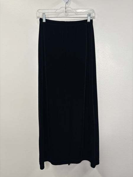 Vintage Gloria Vanderbilt Velvet Maxi Back Slit Skirt (S)