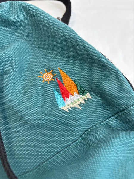 Embroidered Crossbody Sack Bag
