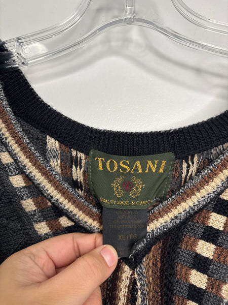 Vintage Tosani Coogi-Style Knit Sweater (XL)