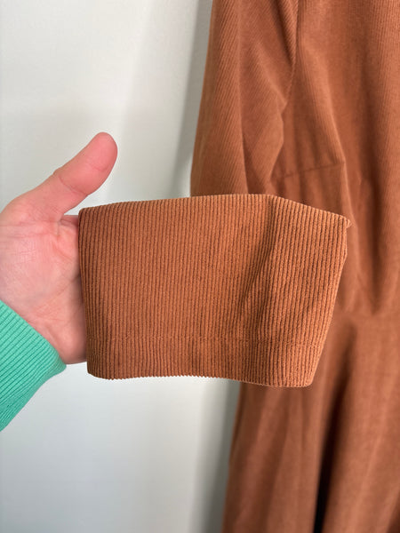 Long Sleeve Corduroy Maxi Dress (L)