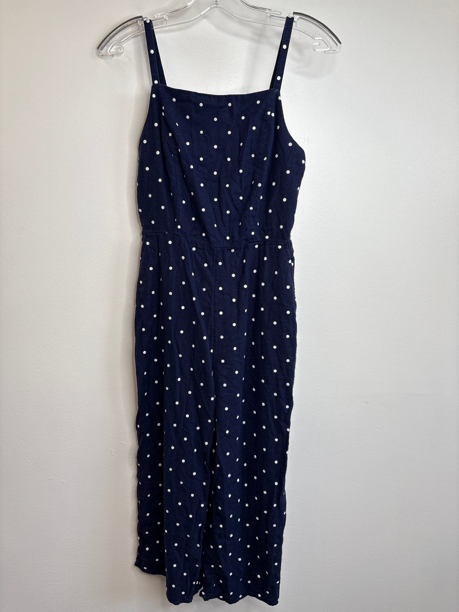 Old Navy Polka Dot Linen-Blend Jumpsuit (S)