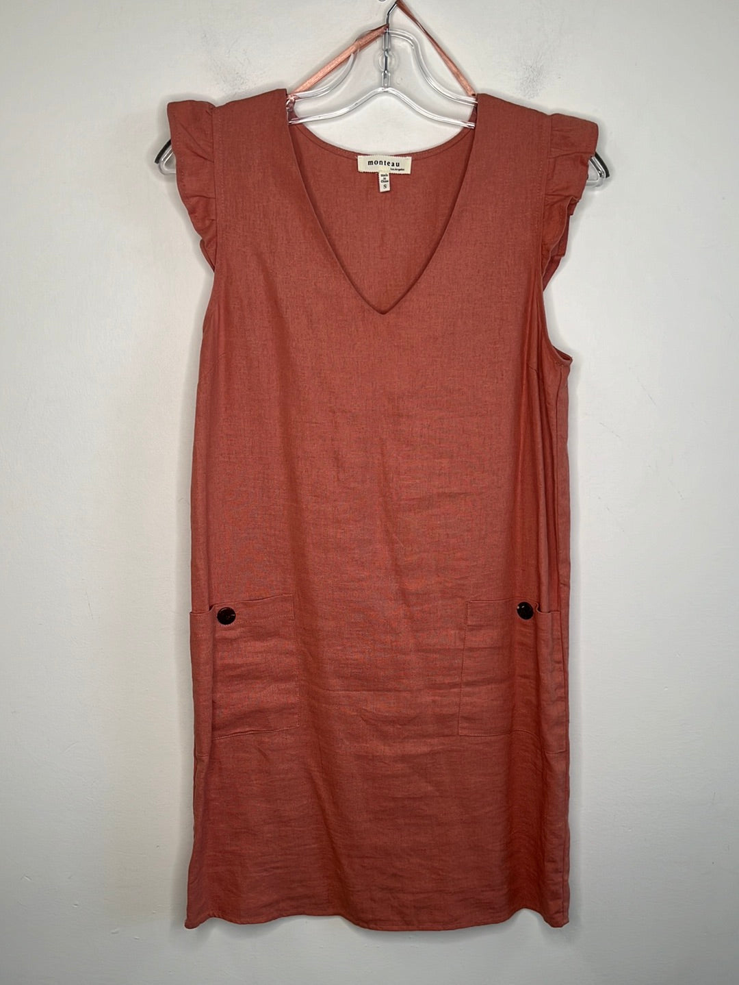 Monteau Coral Sleeveless Sleath Dress (S)