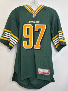 Vintage CFL Reebok Edmonton Eskimos #97 Mondo Steele Football Jersey (M)