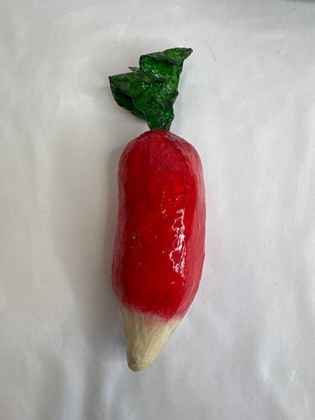 Vintage Set Of 6 Handmade Paper Mache Vegetables Decor