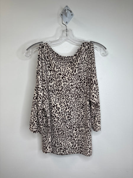 Laura Animal Print Cold-Shoulder Top (M)