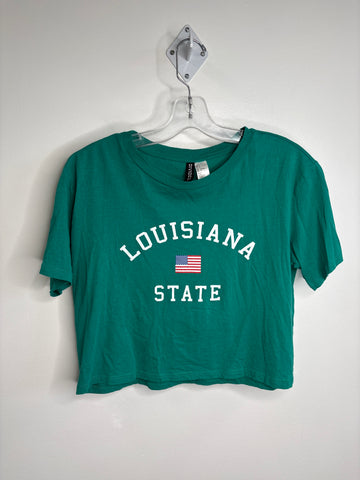 Louisiana Stare Graphic Loose Crop Top (S)