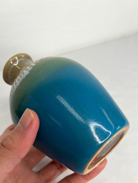 Mini Blue Glazed Pottery Vase