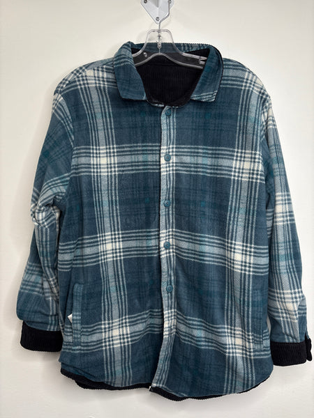 Love Tree Reversible Corduroy Plaid Flannel Shacket (XL)