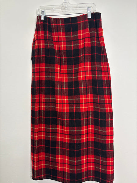 Vintage Gap Wool Plaid Maxi Skirt (10)