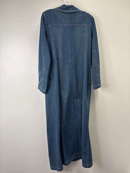 Hanne Faux Denim Long Coat (46)