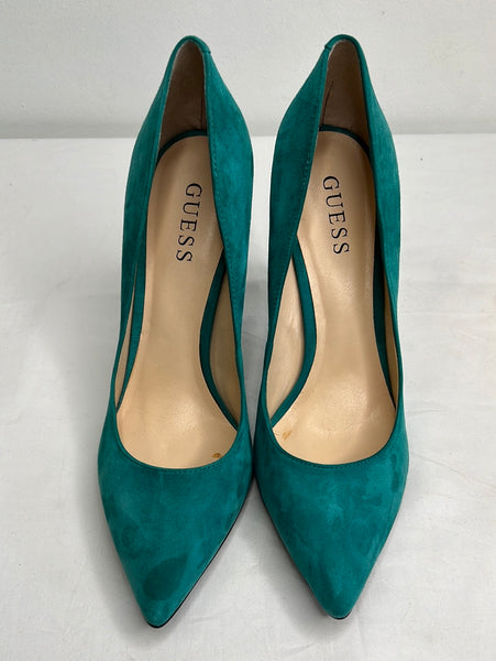 Guess Turquoise Suede High Heels (8 M)