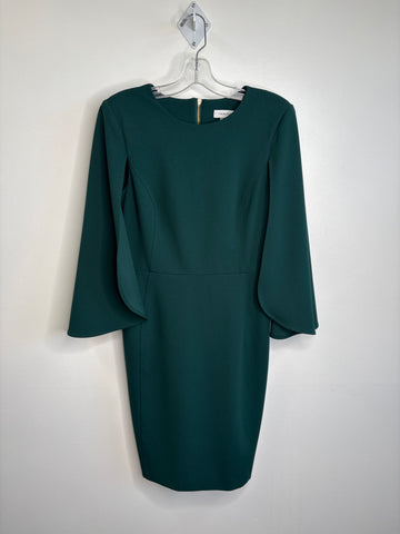 Calvin Klein Forest Green Batwing Sleeve Bodycon Dress (US 8)